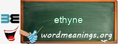 WordMeaning blackboard for ethyne